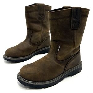 Wolverine Mens Size 8 M  Floorhand 10" Waterproof Soft Toe Wellington Work Boots